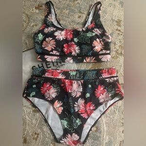 SHEIN Tropical Floral Bikini Set sz Large